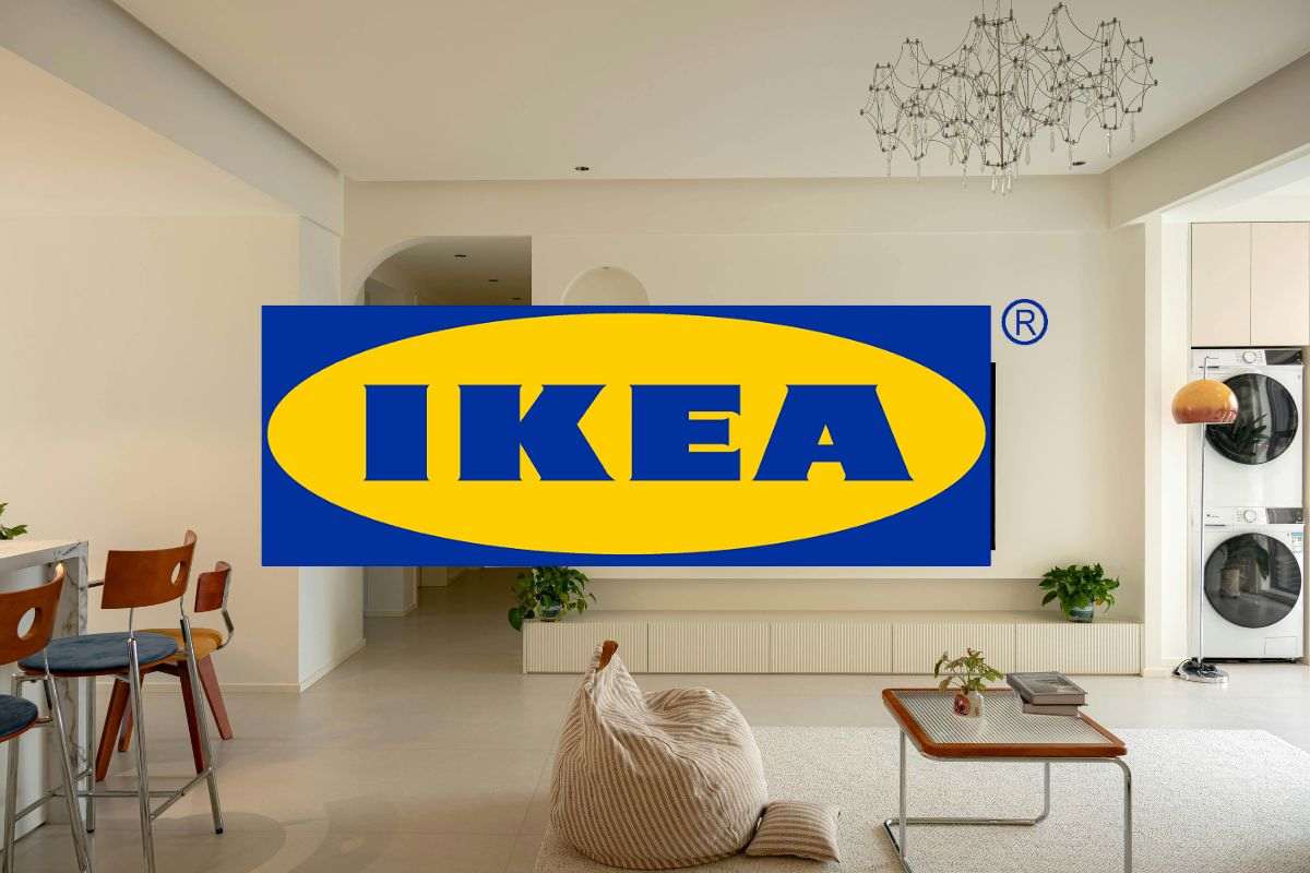 soggiorno e logo ikea